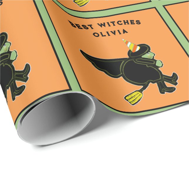 Cute Halloween Birthday Gift Geschenkpapier (Rolleneckpunkt)