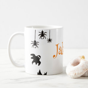 Cute Halloween café Mug avec nom - Personnalisé