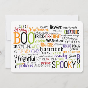 Cute Halloween Carte photo ou Invitation d'anniver