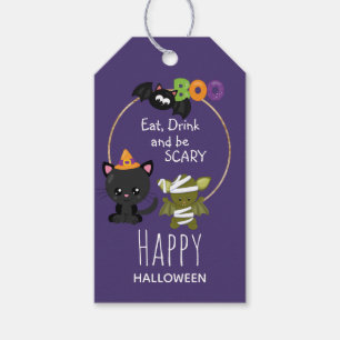 Cute Halloween Cat Geschenkanhänger
