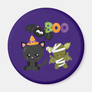 Cute Halloween Cat Magnet