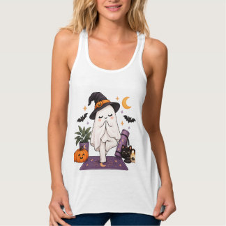 **Cute Halloween Ghost Meditation – Witchy Ghost, Tank Top