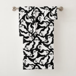 Cute Halloween Ghost Motif noir et blanc