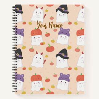 Cute Halloween Ghostie Notebook, Back to School Notizbuch