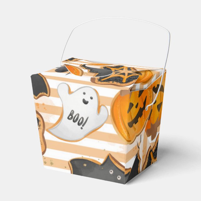 CUTE HALLOWEEN GHOSTS BATS SPIDER WEBS PUMPKINS GESCHENKSCHACHTEL (Vorderseite)