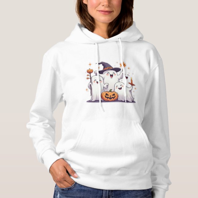 Cute Halloween Ghosts Sweat - shirt à capuche - Ci (Devant)