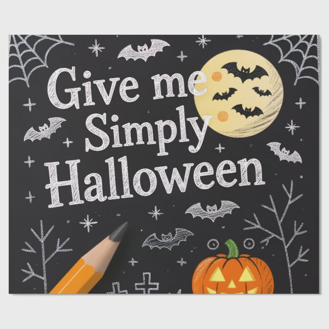 Cute Halloween Gift Wrap Geschenkpapier (Flach)