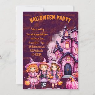 Cute Halloween Invitation pour enfants