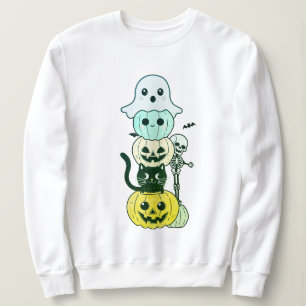Cute Halloween Kawaii Sweatshirt de pile de caract