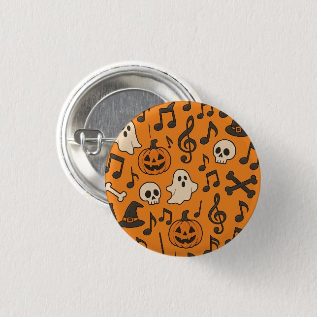 Cute Halloween Music Button (Vorne & Hinten)