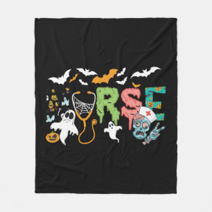 Cute Halloween Nurse Nursing Zombie Halloween Fleecedecke
