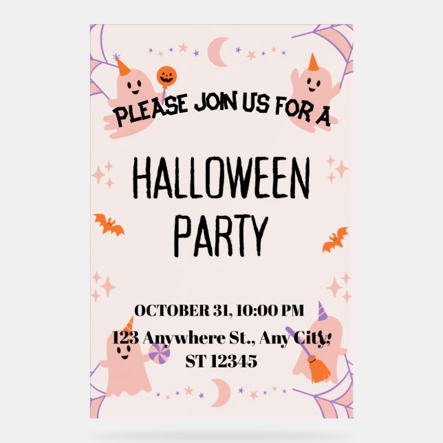 Cute Halloween Party Invitation (Recto)