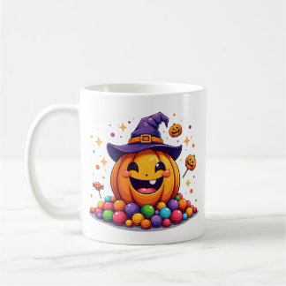 Cute halloween pumpkin candy mug  