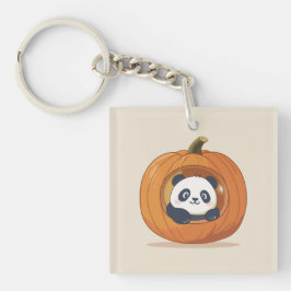Cute Halloween Pumpkin Panda Schlüsselanhänger
