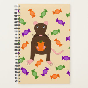 Cute Halloween Rat et Citrouille