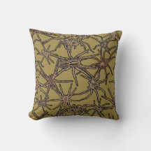 Cute Halloween Spiders on Mustard Gold