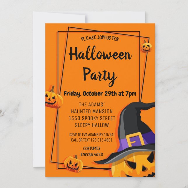 Cute Halloween Spooktacular Party Invitation (Devant)