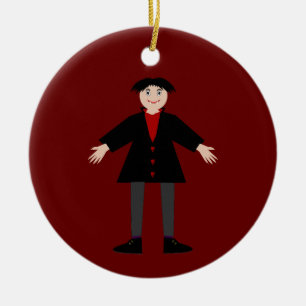 Cute Halloween Vampire Custom Name Keramik Ornament