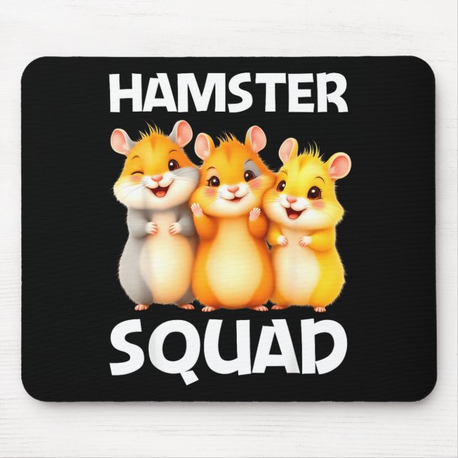 Cute Hamster Design For Men Women Kids Dwarf Hamst Mousepad (Vorne)