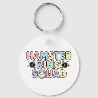 Cute Hamster Ring Squad Pastel Design Schlüsselanhänger