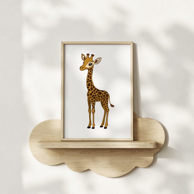Cute Hand-Drawn Giraffe Nursery Art Poster (Von Creator hochgeladen)
