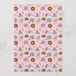 Cute Hand-drawn Little Planet Einladung