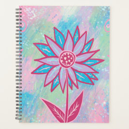 Cute Hand-drawn Pastel Flower Planer