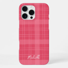 Cute Hand-Drawn Red Plaid  iPhone 16 Pro Max Hülle