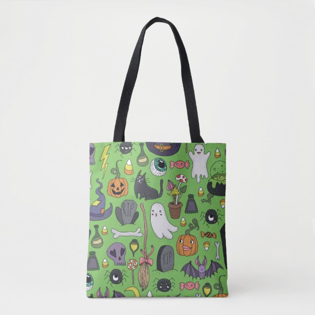 Cute hand drawn seamless patterns with cute hand d tasche (Vorderseite)