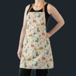 Cute Hand Drawn Spring Bunnies Apron Schürze<br><div class="desc">Hopping into spring! A sweet & decorative spring flower pattern, handdrawn and then digitally illustrated. --- Celebrate the magic of the season with this sweet Spring Bunnies and Eggs Pattern! This hand-illustrated design features adorable bunnies nestled among decorated Easter eggs and delicate floral accents. With its soft pastel palette and...</div>