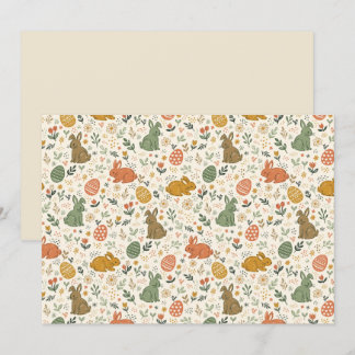 Cute Hand Drawn Spring Bunnies Invitation