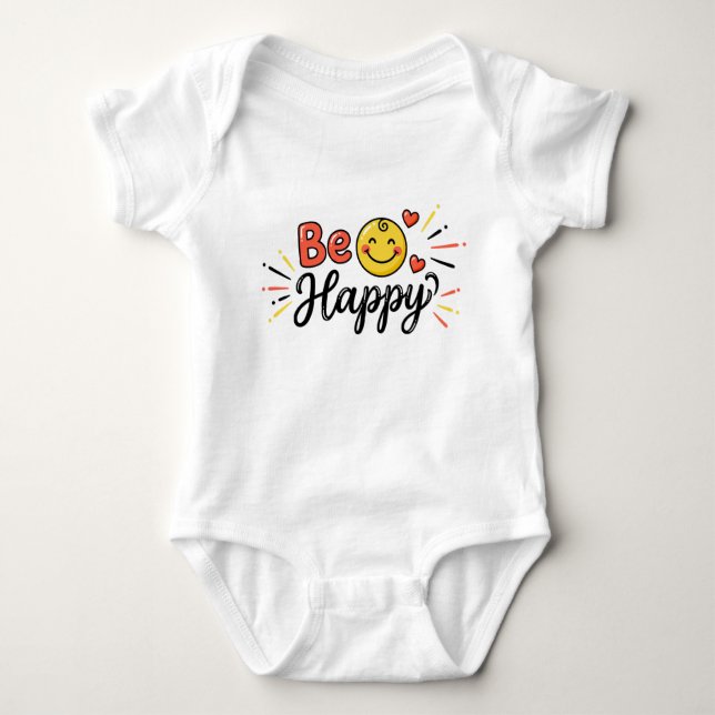 Cute Happy Bebe Baby Face Baby Strampler (Vorderseite)