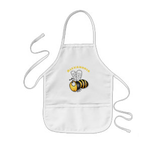 Cute happy bee cartoon illustration kinderschürze