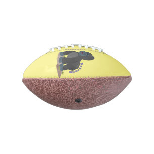 Cute happy big gorilla cartoon illustration football