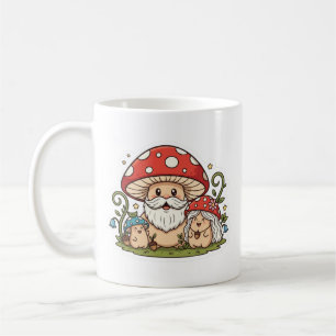 Cute Happy Champignons Famille Classique Mug