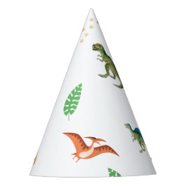 Cute Happy Dinosaur Birthday Party Paper Partyhütchen