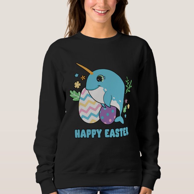 Cute Happy Easter Day Egg Hunter Boys Girls Kids O Sweatshirt (Vorderseite)