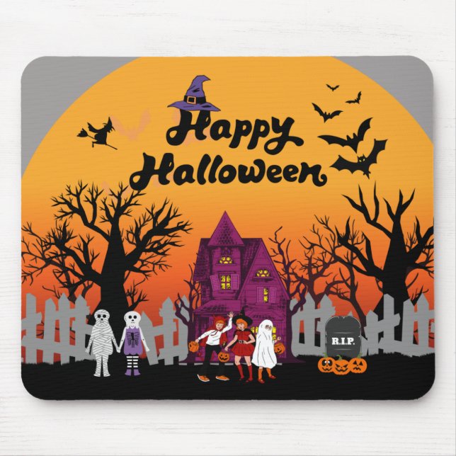 Cute Happy Halloween  Mousepad (Vorne)