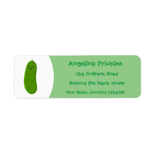Cute happy pickle cartoon illustration
