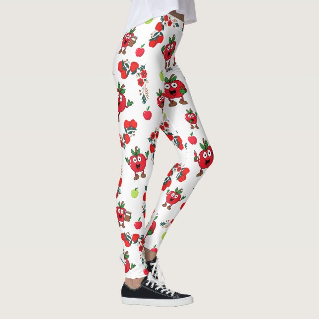 Cute Happy Smile Apples Leggings (Rechts)