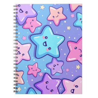 Cute Happy Stars  Notizblock