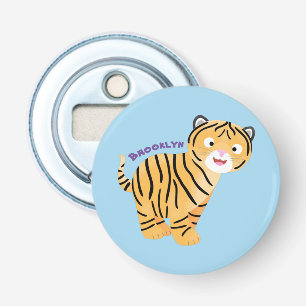 Cute happy tiger cub cartoon flaschenöffner