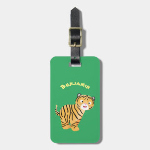 Cute happy tiger cub cartoon gepäckanhänger