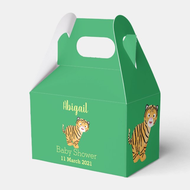 Cute happy tiger cub cartoon geschenkschachtel (Vorderseite)