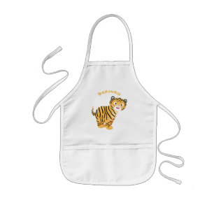 Cute happy tiger cub cartoon kinderschürze