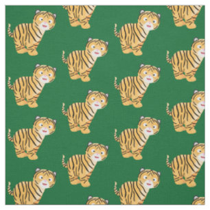 Cute happy tiger cub cartoon stoff