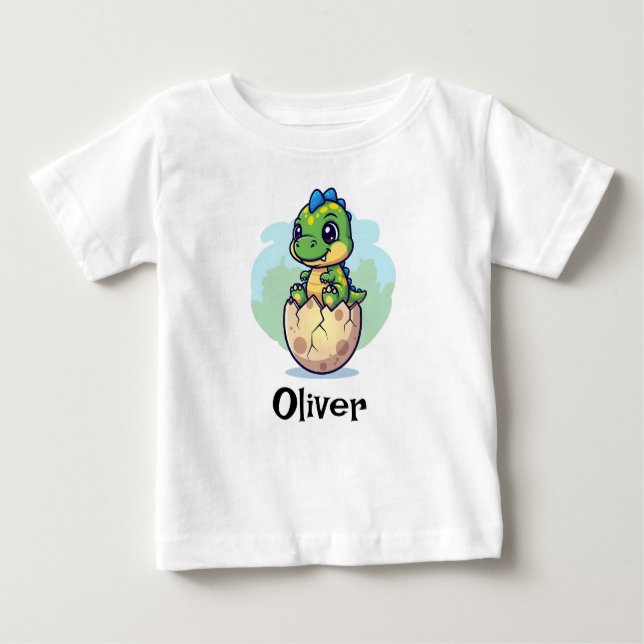 Cute Hatching Baby Dinosaur T-shirt (Vorderseite)