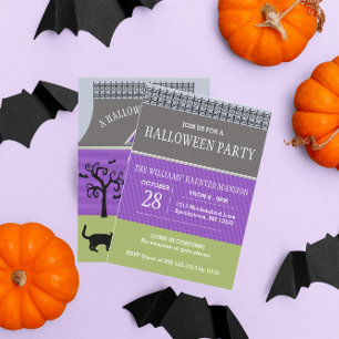 Cute Haunted Maison Halloween Invitation
