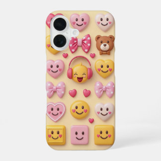 Cute Heart Emoji Phone Case iPhone 16 Hülle