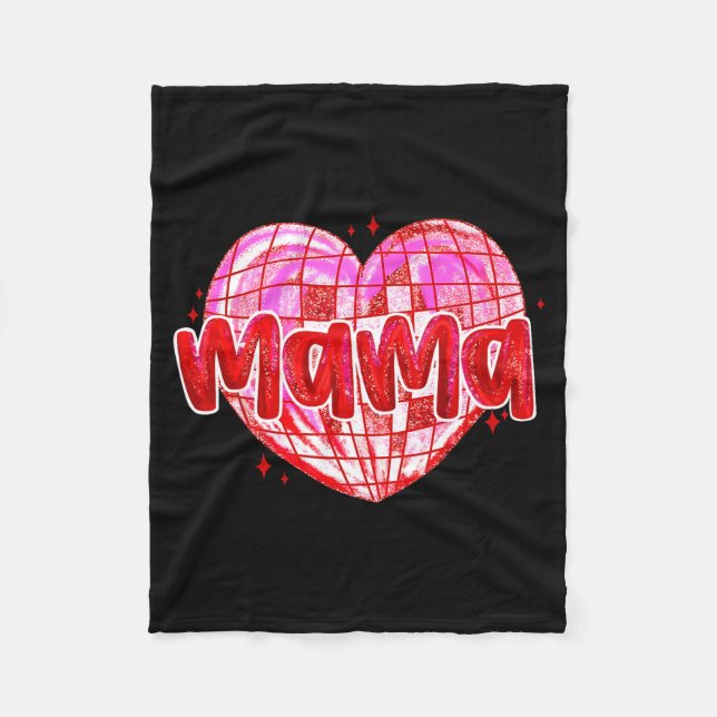 Cute Heart Mama Valentines Day Mom Wife  Fleecedecke (Vorderseite)